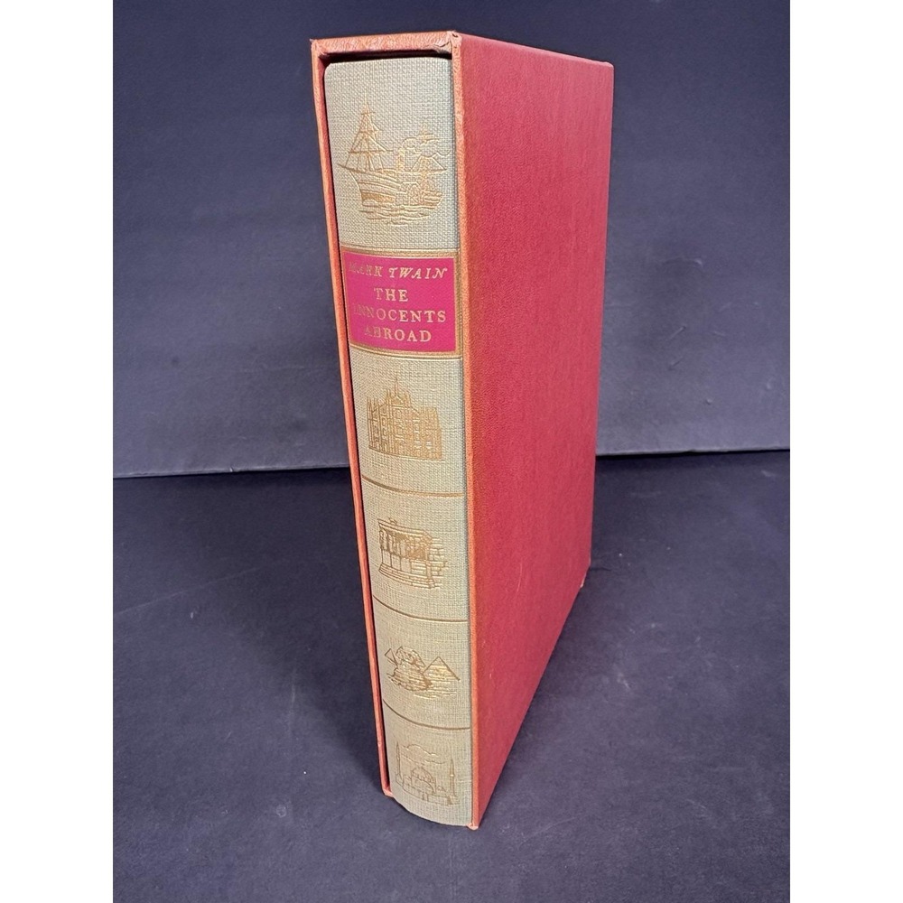 The Innocents Abroad Mark Twain 1962 Heritage Press Hardcover Slipcase Sandglass